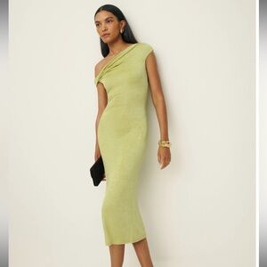 Reformation Jamen Knit Dress Green - Size L